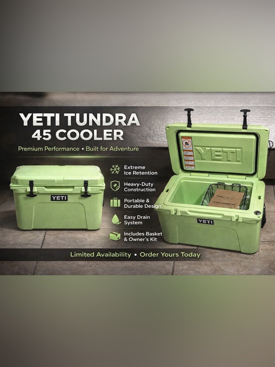 Yeti Other - Yeti 45 Tundra Cooler in Light Green